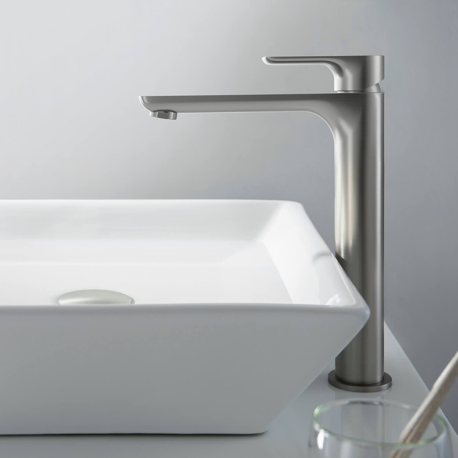 Kibi Tender-T Single Handle Bathroom Vessel Sink Faucet with Pop Up Drain
