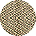 thumbnail image 1 of Ahgly Company Machine Washable Indoor Round Abstract Brown Gold Area Rugs, 5' Round, 1 of 7