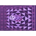 thumbnail image 1 of Ahgly Company Machine Washable Indoor Rectangle Transitional Purple Area Rugs, 3' x 5', 1 of 7