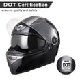thumbnail image 2 of AHR RUN-F1 DOT Motorcycle Full Face Helmet Dual Visors Sun Shield Lightweight ABS Street Bike Snowmobile Touring, 2 of 10