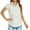 White, variant on ZQUUVOU Women's Summer Breathable Loose Casual Button Solid Short Sleeved Wool Ball Shirt Blouse Tops White