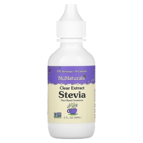 NuNaturals, Clear Extract Stevia, 2 fl oz (59 ml) Pack of 3