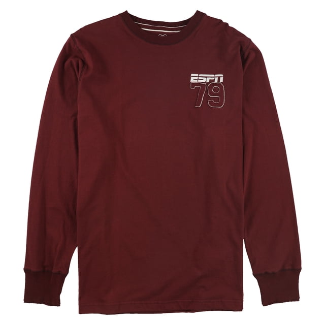 Camiseta adornada con el logotipo de ESPN para hombre, rojo, extragrande