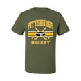 thumbnail image 2 of Wild Bobby City of Pittsburgh Hockey Fantasy Fan Sports Men's T-Shirt, Military Green, Medium, 2 of 5