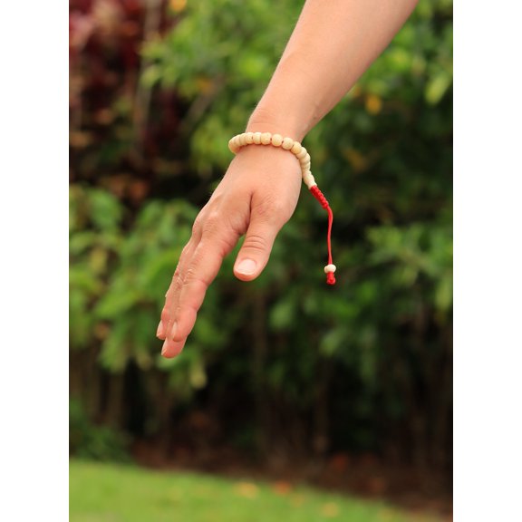 Yak Bone Tibetan Wrist Mala/Bracelet with Guru Bead for Meditation