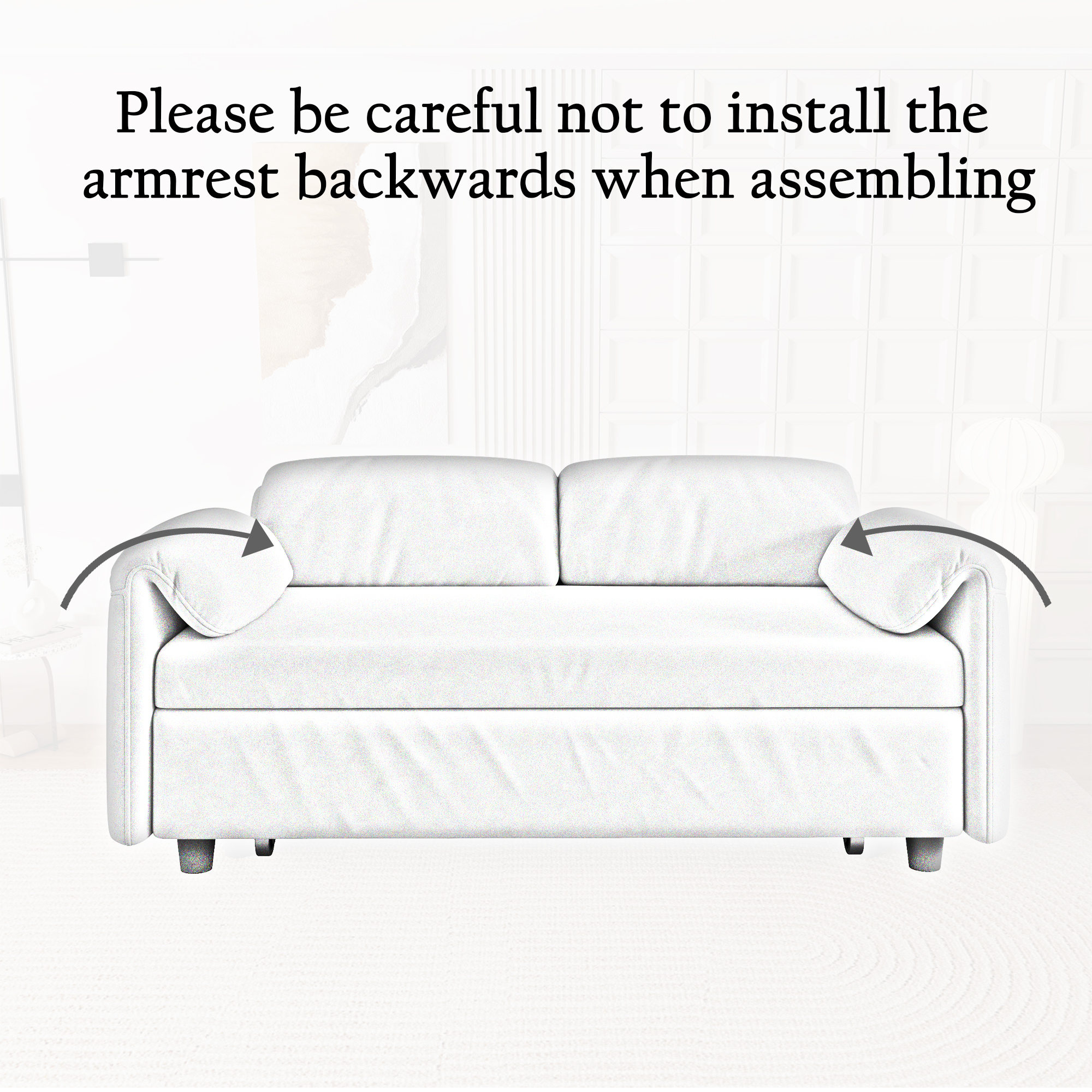 54" Velvet Futon Sofa Bed Convertible Sleeper Sofa Bed Pull Out Sofa Bed With Adjustable Backrest for Living Room,Office,Yellow