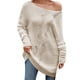 thumbnail image 1 of Gibobby SuéTer De Invierno Para Mujer Suéter de punto con cordón de color a la moda para mujer: suéter holgado(Beige,G), 1 of 4
