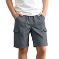 thumbnail image 2 of Boys Cargo Shorts Lightweight Elastic Waist Quick Dry Casual Summer Hiking Outdoor Camping Shorts with Pockets,Sizes 3-15, 2 of 10