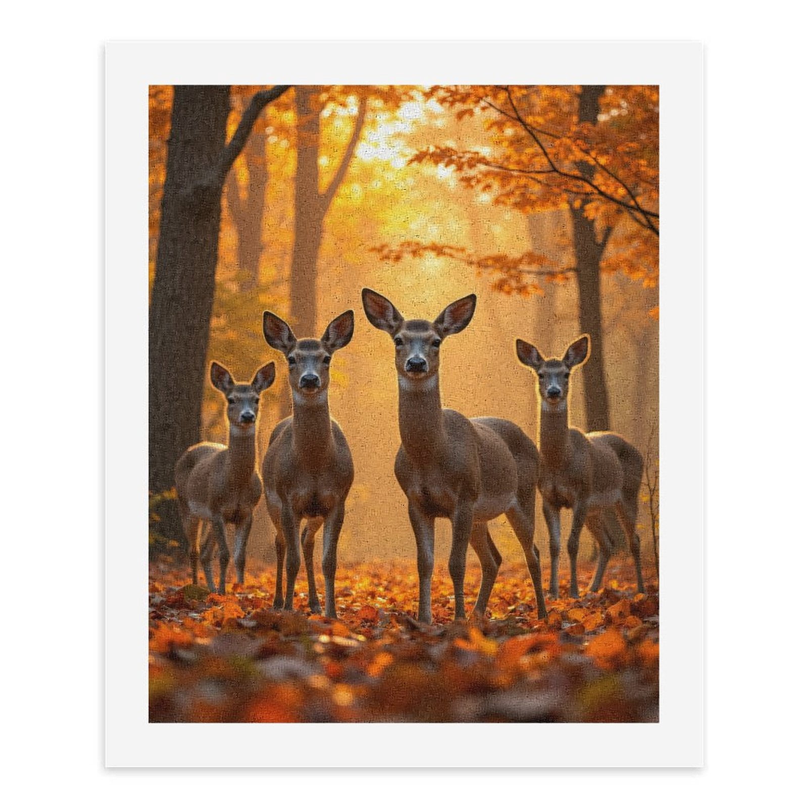 Paint by Numbers Kit for Adults, Deer In Autumn Forest Light Paint by Numbers, Easy Paint by Numbers Kit for Adults Beginner, DIY Adult Paint by Number Kits on Canvas, Home Decor