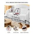 thumbnail image 4 of Groundhog Day Couch Cover for 2 Cushion Couch, Red Bow Knot Black Plaid Washable Love Seat Sofa Covers Slipcover, Throw Sofa Covers for Pets, Furniture Protector 71"x102", 4 of 9