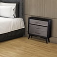 thumbnail image 6 of Benzara Contemporary Style Wooden Night Stand In Black and Gray, 6 of 6