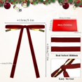 thumbnail image 3 of 24 Pcs Velvet Bows for Christmas Tree Ribbon Bows for Home Tree Garland Wreath Indoor Rustic Crafts Gift Xmas Decorations Holiday Wedding Outdoor (Burgundy), 3 of 8