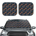 thumbnail image 2 of Windshield Sun Shade, Fox With Flower Pattern Foldable Car Sun Shade Windshield For Front, 2 Pieces, 2 of 4