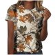 thumbnail image 1 of Tops Y Blusas de las Mujeres Estampadas Cuello Redondo Manga Corta, Poliéster Casual Top para Diario, Fiesta Y Todas las Estaciones, 1 of 5