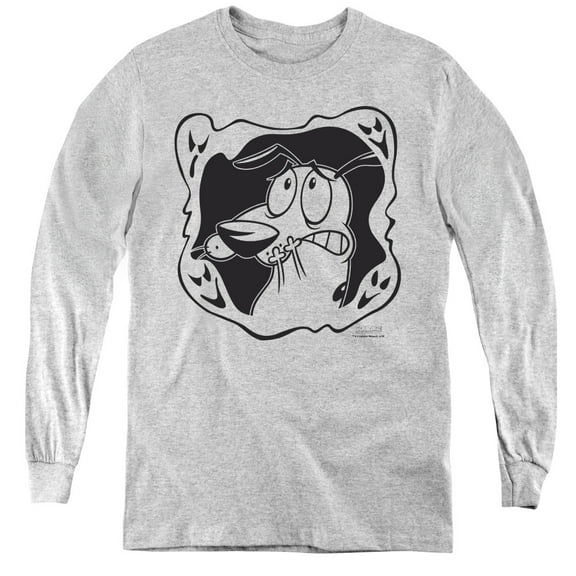 Courage The Cowardly Dog - Ghost Frame - Youth Long Sleeve Shirt - Small