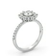 thumbnail image 2 of Meryn Jewel Round Cut 1.7 Ct VVS1/D Diamond Solitaire Ring - 14K White Gold Plated Ring - Engagement Wedding Floral Halo Ring - Bridal Diamond Jewelry for Women's - Party Wear Engagement Ring, 2 of 3