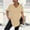 Beige, variant on Women's Plus Size Tops V-Neck Button down T-Shirts, Casual Solid Summer Loose Basic Tee ,White,XL