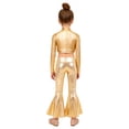 thumbnail image 2 of TTAO Girls 2-piece Hip Hop Dance Outfits Set Metallic Jazz Disco Theme Party Wear Birthday Prom Ballroom Dancing Outfits Gold 12, 2 of 7