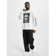Timberland Men's Long Sleeve Stack Logo Tee White Size L