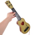 thumbnail image 2 of CIMAXIC Children Small Size Musical Instruments Imitated Ukulele Mini Guitar Playing Toy with Four Strings (44cm, Beige),17.32"X5.51"X2.36", 2 of 5