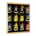 thumbnail image 2 of Designart "Colorful Pop Art Sneaker Legacy I" Fashion Framed Wall Art - Glam Yellow Pop Art Bedroom Framed Canvas Wall Art, 2 of 6