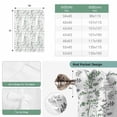 thumbnail image 6 of Green Grey Botanical Tie Up Curtains 45 Inches Long, Kitchen Window Curtains Over Sink, Spring Floral Summer Farmhouse Small Window Curtains Shade Balloon Curtains Valances for Bedroom/Cafe 34"x45", 6 of 8