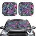 thumbnail image 2 of Fotbe Rainbow Animal Skin Juego de 2 Piezas de Parasoles para Parabrisas | Bloqueador Solar para Auto | Accesorios Plegables para Protección Solar Interior-Large, 2 of 6