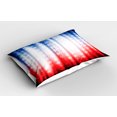 thumbnail image 2 of Ambesonne Flag Pillow Sham 2 Pack, Abstract Digital Star, 26"x20", Blue Red, 2 of 3