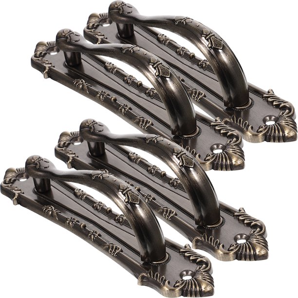 NUOLUX 4pcs Cupboard Door Handle Vintage Metal Drawer Door Knob