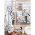 thumbnail image 2 of Blue Beige Coastal Kitchen Dish Towels for Drying Dishes Set of 2, Beach Starfish Summer Eucalyptus Retro Waffle Weave Microfiber Hand Tea Bathroom Towels Quick Dry & Absorbent Towel 15.7x23.6, 2 of 7