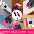 thumbnail image 6 of DEKEones Razor Blade Scraper, 2 PCS Razor Scraper Tool for Removing Label, Registration Sticker, Tint, Grease from Windshield, Appliance, Glass（Pink）, 6 of 7