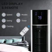 Portable Swamp Cooler,3-In-1 Ice Cooling Fan,Evaporative Air Cooler