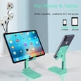 thumbnail image 4 of Phone Stand for Desk, Foldable Portable Adjustable Tablet Cell Phone Holder Charging Dock Cellphone Holder Office, Sturdy Mobile Stand Desktop iPhone Stand, 4 of 6