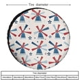 thumbnail image 2 of Windmill Patriotic Celebrate America Independence Printed Spare Tire Wheel Cover for Car Truck Tires Sun UV Protector, 2 of 10