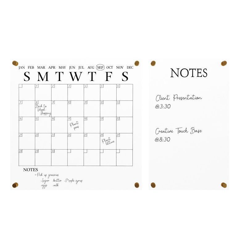 free-shipping-martha-stewart-grayson-acrylic-wall-calendar-and-notes-board-set-with-dry-erase-marker-and-mounting-hardware-clear-with-black-print-walmart-com