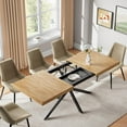 thumbnail image 6 of 55''-70.9'' Extendable Dining Room Table for 4 5 6 7 8 People, Wooden Rectangle Expandable Dining Table with Hidden Storage, Farmhouse Kitchen Table for Dining Room, Kitchens, Office (Oak)-Table Only, 6 of 9