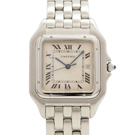 Pre-Owned Cartier Panthre LM W25032F5 White Dial Watch for Men and Women