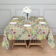 thumbnail image 3 of Pioneer Flower Floral Print Pattern Square Tablecloth, Waterproof Wipeable Spillproof Washable Table Cover for Home Kitchen Party and Daily Decor 60"x60", 3 of 6