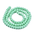 thumbnail image 2 of 10Strand Opaque Solid Color Glass Beads Strands Faceted Rondelle 3x2mm Hole: 0.8mm Turquoise, 2 of 2