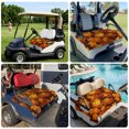 thumbnail image 6 of Golf Cart Seat Covers for 2 Seater,Orange Pumpkins Fall Microfiber Cart Seat Towel Blanket,Maple Leaves Thanksgiving Botanical Absorbent NonSlip Bench Seats Protector for Golf Course 51"x31", 6 of 9