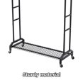thumbnail image 5 of Garment Rack§clothing Rack§double Rods Clothes Rack§heavy Duty Clothes Rack§rolling Garment Rack§garment Rack With Extendable Rods Garment Rack Black Height Adjustable Heavy, 5 of 6