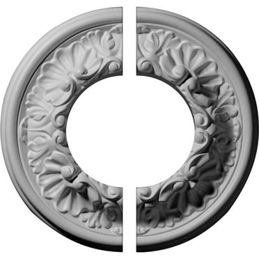 7 1/2"OD x 3 1/2"ID x 1 1/8"P Odessa Ceiling Medallion, Two Piece (Fits Canopies up to 3 1/2")