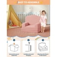 thumbnail image 3 of QinaQin Sofá infantil 2 en 1 convertible a chaise, con cierres ocultos, base antideslizante y empaque al vacío para fácil instalación, ideal para descanso, lectura y juego, 3 of 6