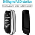 thumbnail image 4 of Key Fob Cover Compatible with Toyota Camry 4Runner Venza RAV4 Prime Land Cruiser Grand Highlander Tacoma Corolla Prius Crown 2025-2026 Keychain Case Holder Protector,Silver, 4 of 5