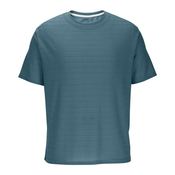 Jgppe Men's Textured Workout T-Shirt Quick Dry Crewneck Wicking Short Sleeve Sun Protection Tees