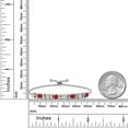 thumbnail image 6 of Gem Stone King 925 Silver and 10K Yellow Gold White Moissanite and Red Ruby Bracelet for Women | 2.32 Cttw | Gemstone Birthstone | Round 4MM | Adjustable up to 9 inch, 6 of 7
