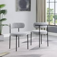 thumbnail image 3 of Best Master Drexel Boucle Fabric Dining Chairs in Gray (Set of 2), 3 of 4