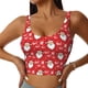 thumbnail image 1 of Fotbe Merry Christmas Santa Claus A Sujetador Deportivo Largo sin Aros para Mujer con Almohadillas y Soporte Medio, Transpirable y Absorbente, Camiseta Tipo Chaleco o Tank Top-XX-Large, 1 of 8