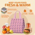 thumbnail image 5 of Pink Dachshund Chips Insulated Lunch Bag for Women & Adults,Large Portable Soft Cooler Lunch Bag,Thermal Food Storage Tote with Pearl Cotton,8.66L,8.75x5.75x9.5 Inch, 5 of 6