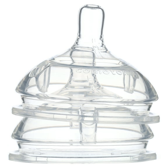 Comotomo Silicone Replacement Nipple, Slow Flow, 0-3 Months, 2 Count